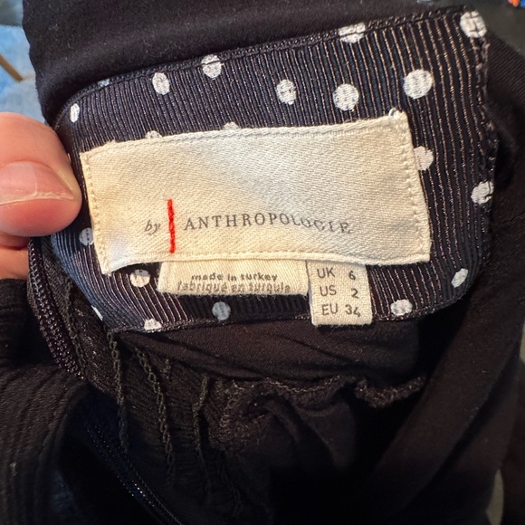 Anthropologie Black Crisscross Wideleg Jumpsuit - Picture 6 of 6